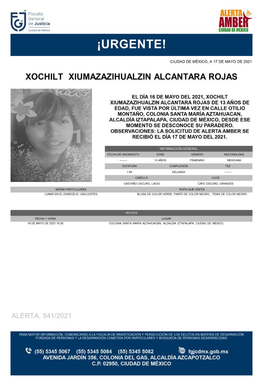 Ficha de búsqueda de Xóchitl