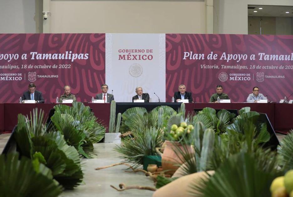 La mayor parte del gabinete, se presentó al plan de apoyo en seguridad de Tamaulipas del presidente AMLO