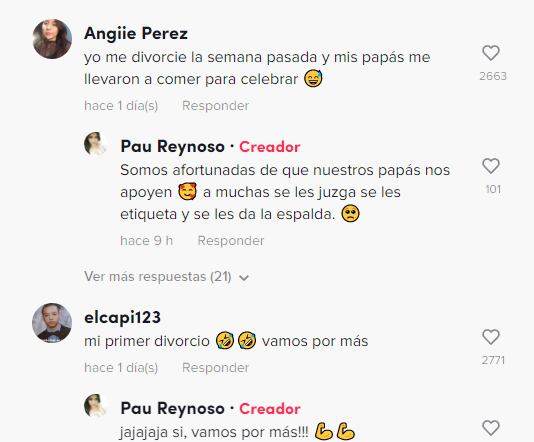 Reacciones a la fiesta de divorcio