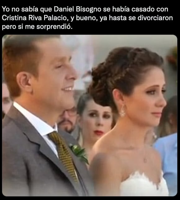 Foto de la boda de Daniel Bisogno y Cristina Riva Palacio.
