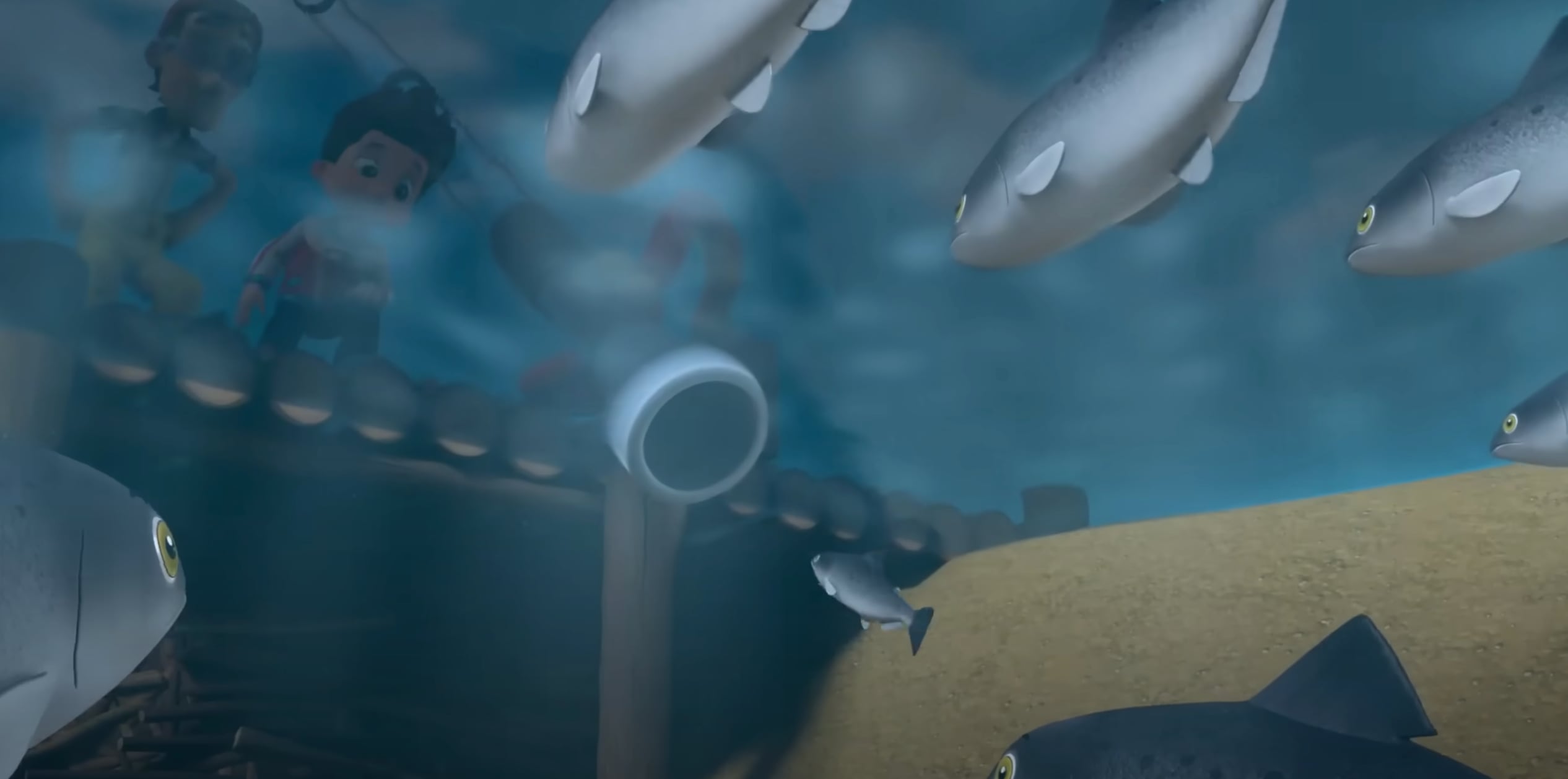 Paw Patrol salva a los peces