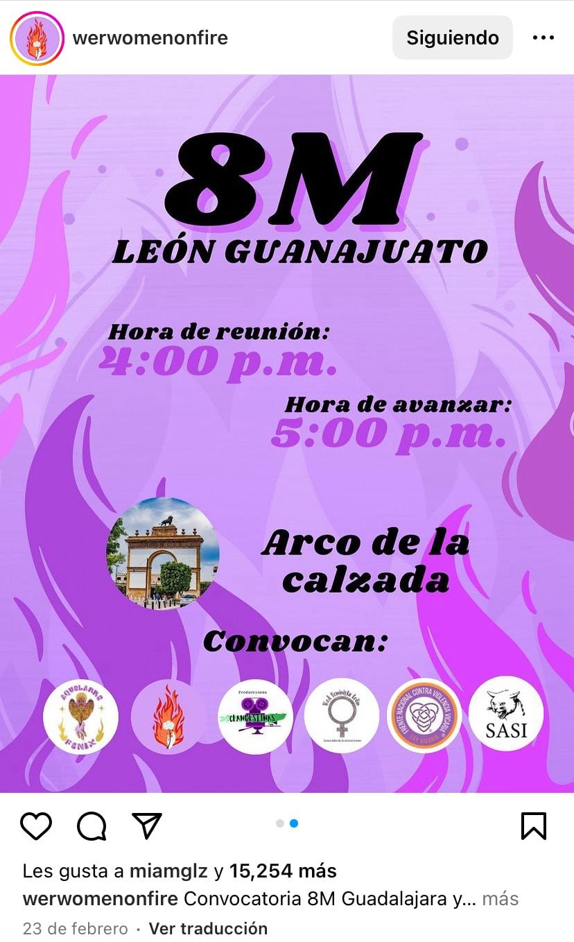 Marcha 8 de marzo 2024 en otros estados