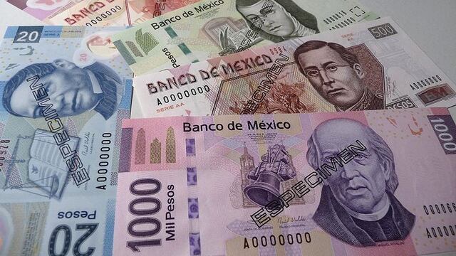Denominaciones de billetes mexicanos; la deuda actual es similar a la de 1995, pero las condiciones son diversas