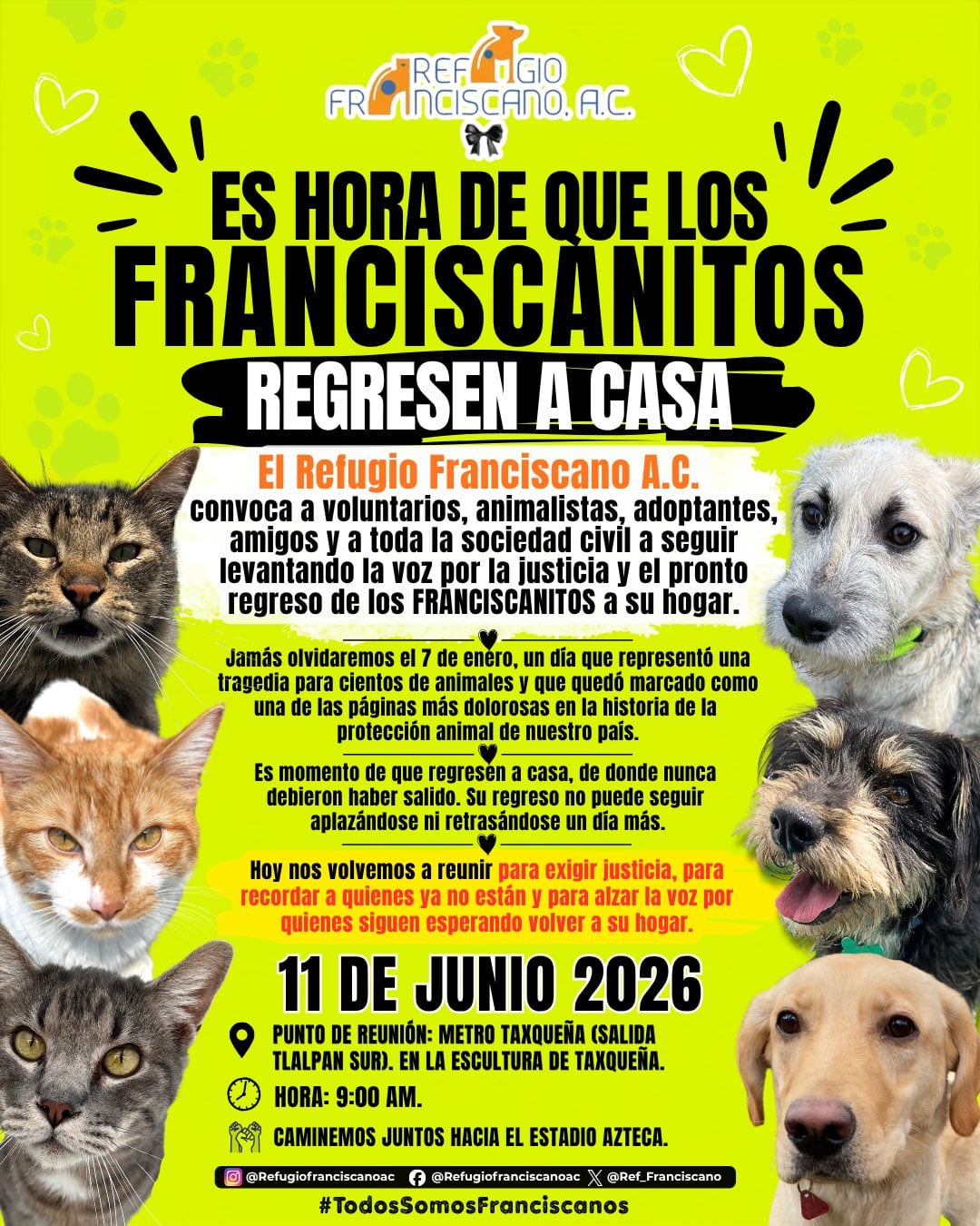 Refugio Franciscano anuncia movilizaciones durante el Mundial 2026