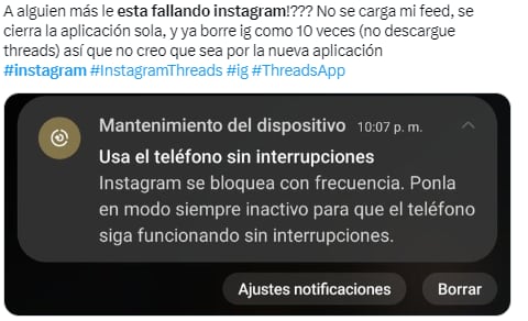 Usuarios reportan fallas en Instagram este 7 de julio.