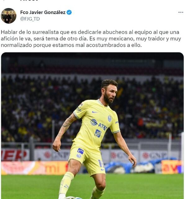Francisco Javier González criticó los modos de la afición mexicana.