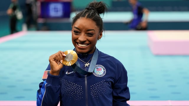 Simone Biles en los Juegos Olímpicos de París 2024.