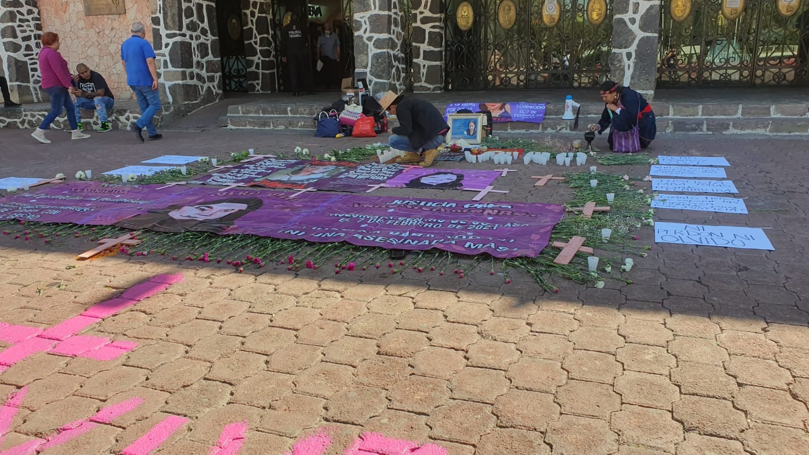 Protesta en el Palacio Municipal de Tecámac