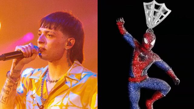 Peso Pluma desmiente que haya perdido su costosa cadena de Spider-Man