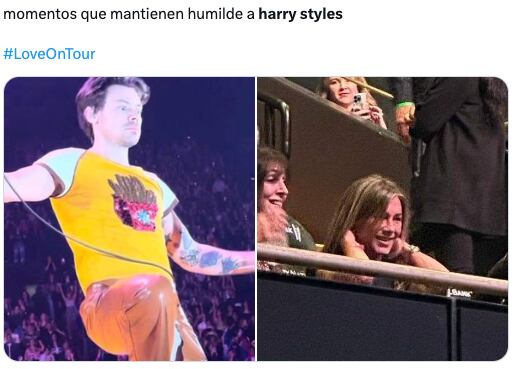 Harry Styles rompe sus pantalones frente a Jennifer Aniston