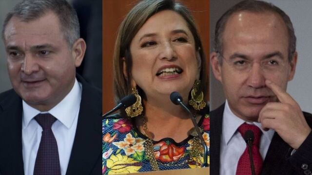 Genaro García Luna, Xóchitl Gálvez y Felipe Calderón