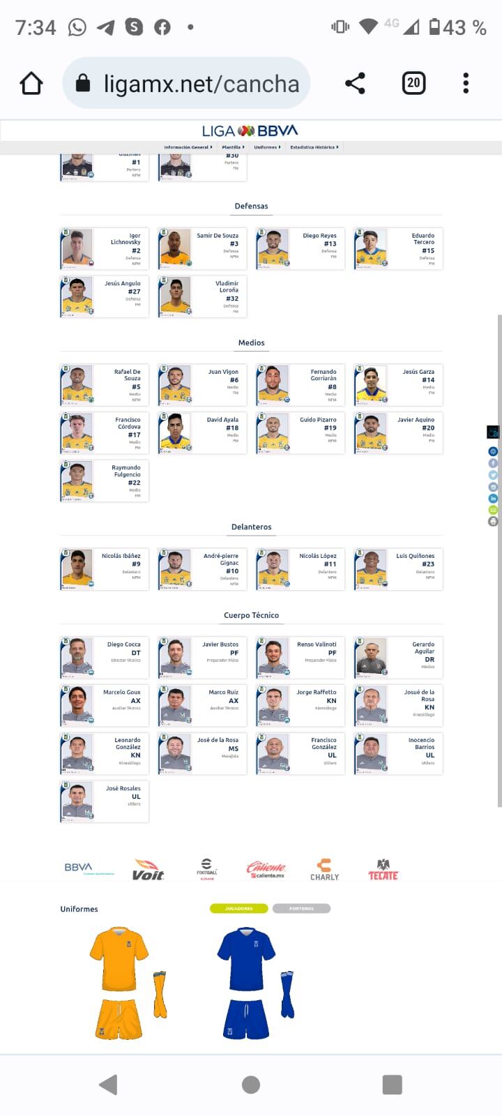 Nicolás Ibáñez ya aparece en los registros de la Liga MX con el Club Tigres.