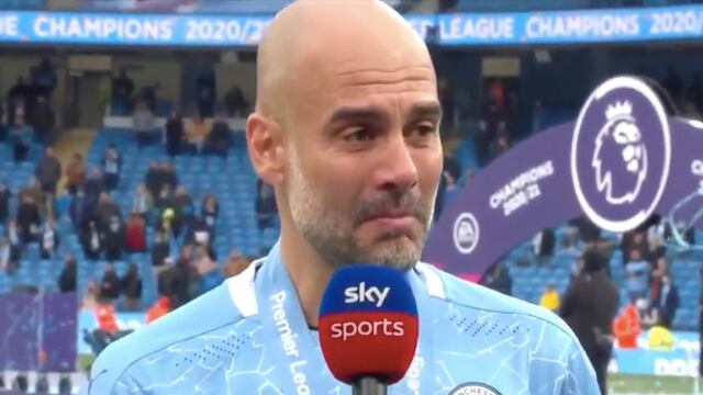 Josep Guardiola lloró al hablar sobre el Kun Agüero
