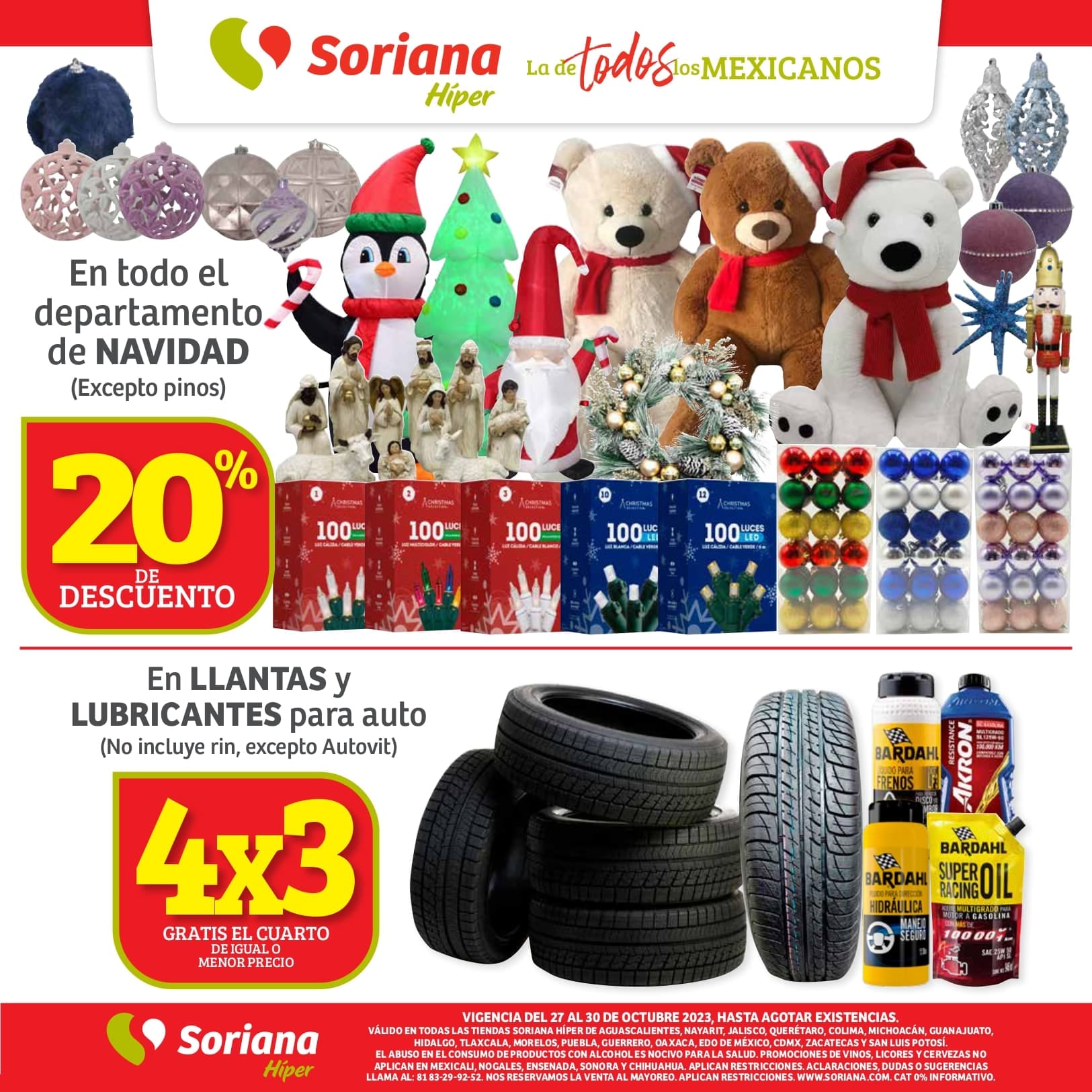 Ofertas Soriana fin de semana 27 al 30 de octubre 2023