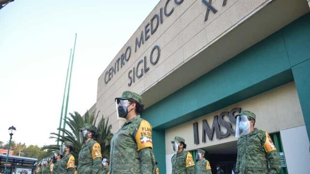 Elementos de la Sedena en el IMSS