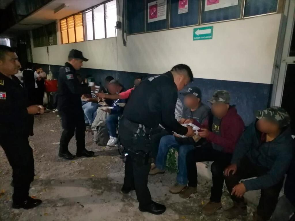 Migrantes rescatados en Chiapas