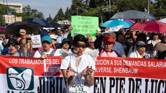Protestas de trabajadores del IMSS en CDMX