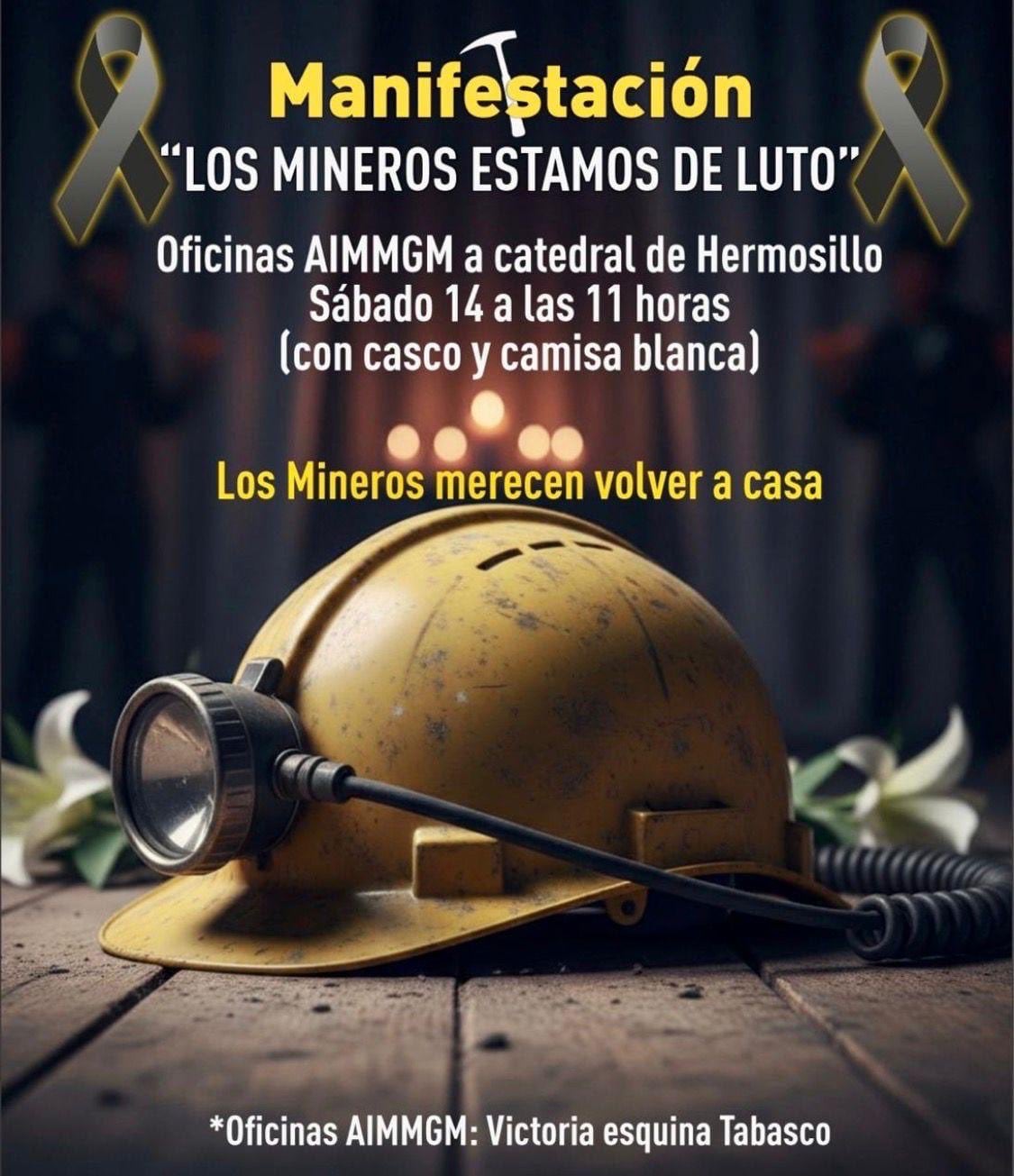 El 14 de febrero también será de protesta: mineros en Sonora se organizan