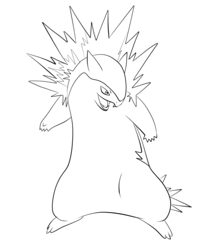 Dibujo para colorear de Typhlosion