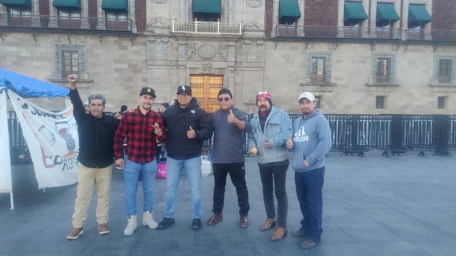 Plantón de ex trabajadores de AHMSA