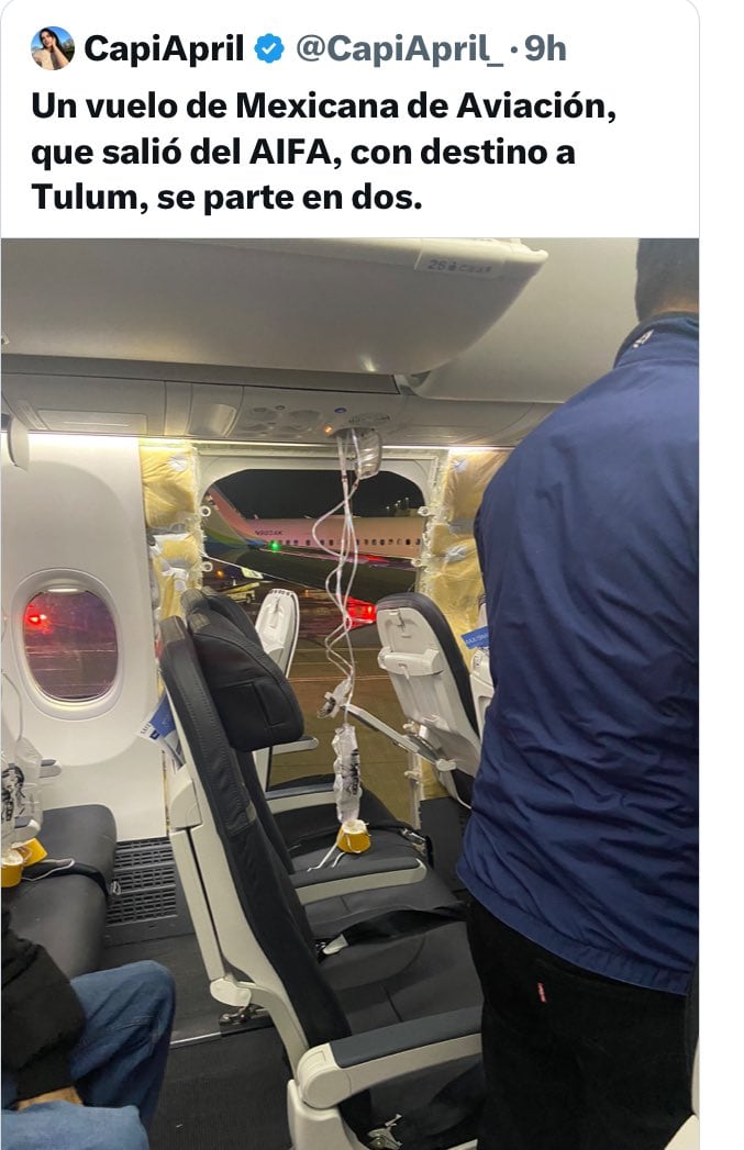 Fake news de Mexicana de Aviación en la red social X