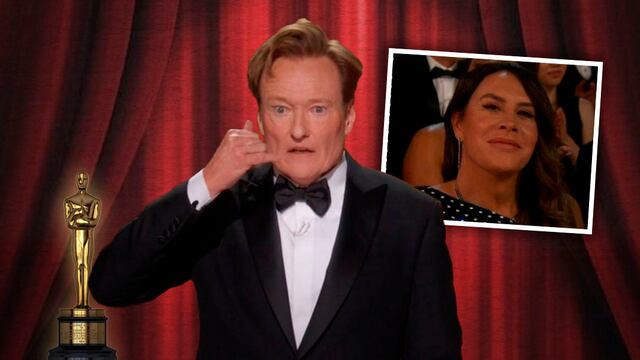 Karla Sofía Gascón y Conan O'Brien, Premios Oscar 2025