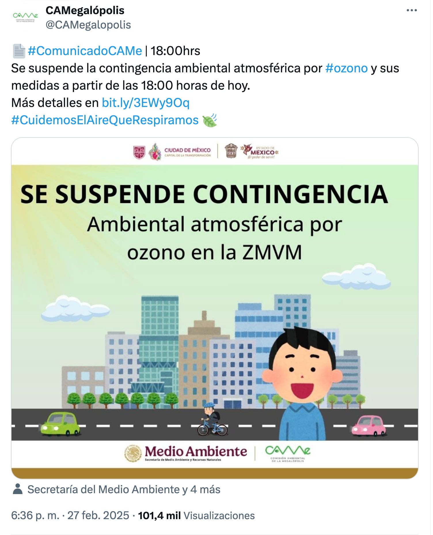 Se suspende fase 1 de contingencia ambiental