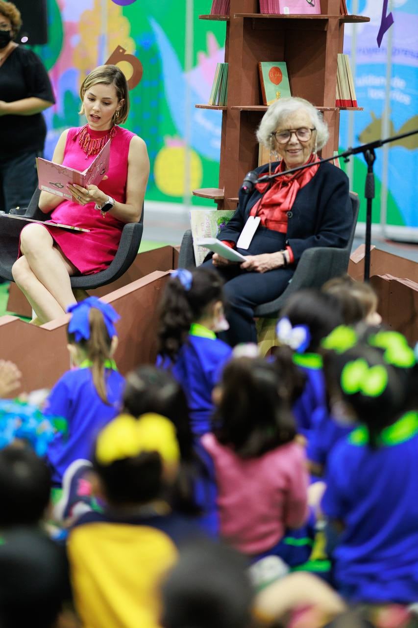Mariana Rodríguez y Elena Poniatowska