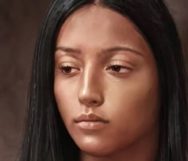 Rostro de la Virgen de Guadalupe con IA