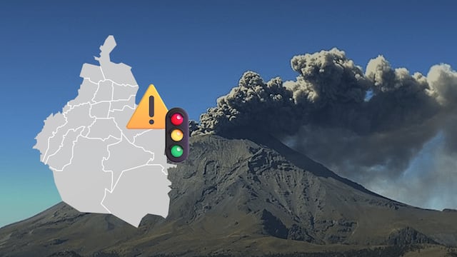 Caída de ceniza por volcán Popocatépetl
