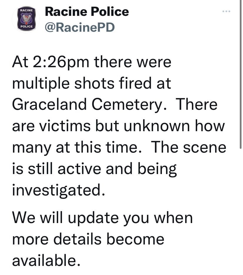 Se reporta otro tiroteo en Estados Unidos en cementerio de Wisconsin