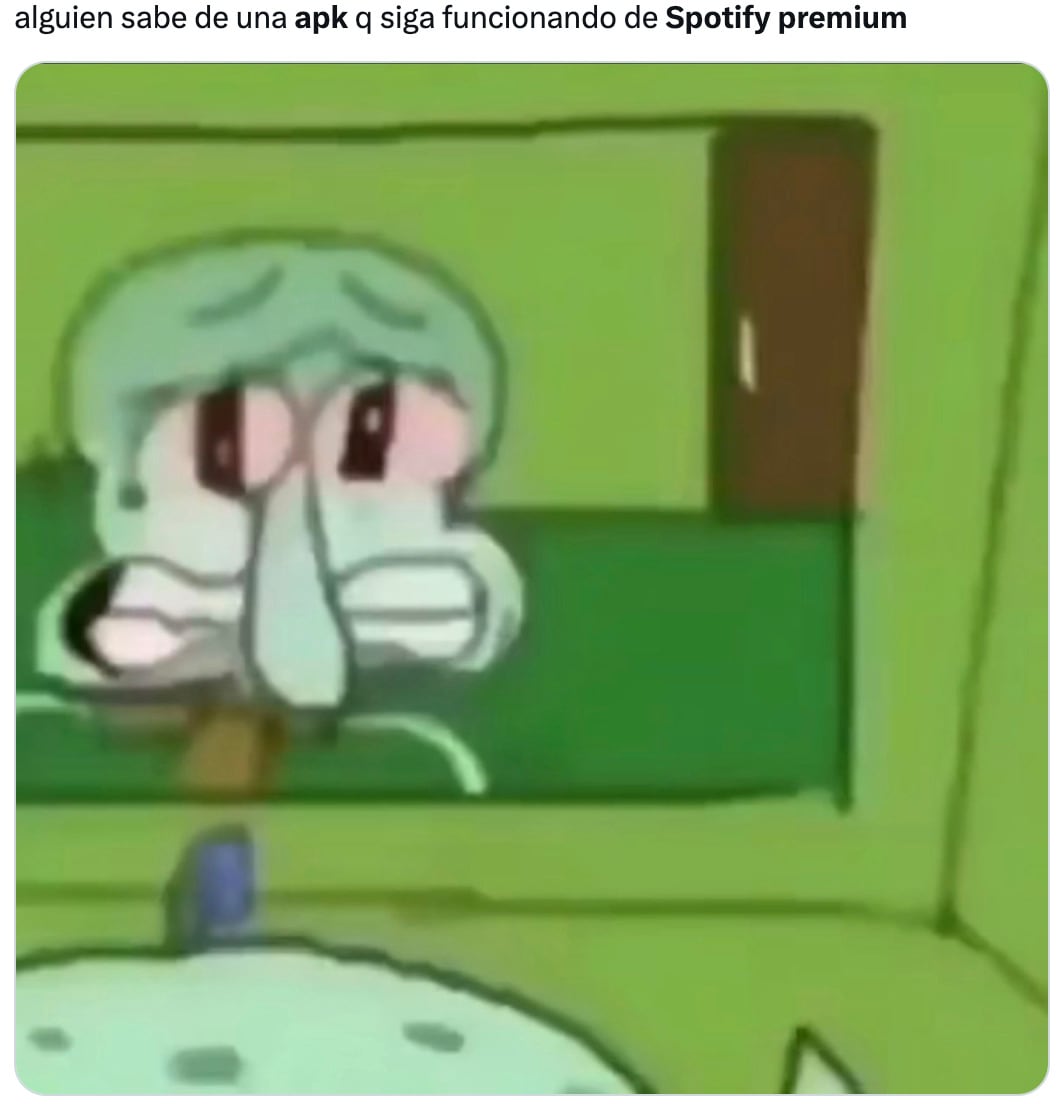 Memes de la caída de Spotify Premium APK