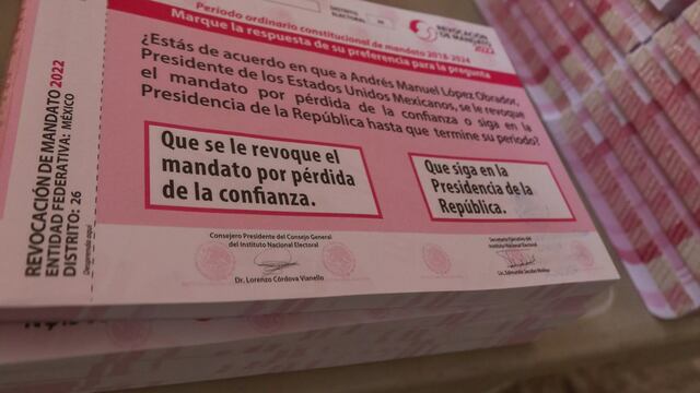 Boletas de la consulta de revocación de mandato