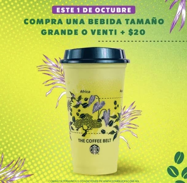 Día Internacional del Café: Precio y cómo conseguir el vaso reutilizable de Starbucks hoy 1 de octubre