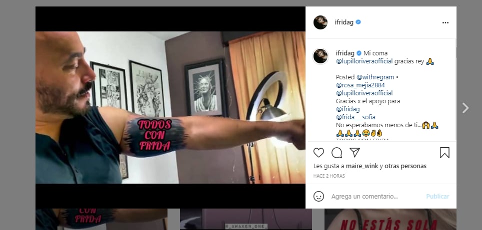 Meme Lupillo Rivera apoyo a Frida Sofía.