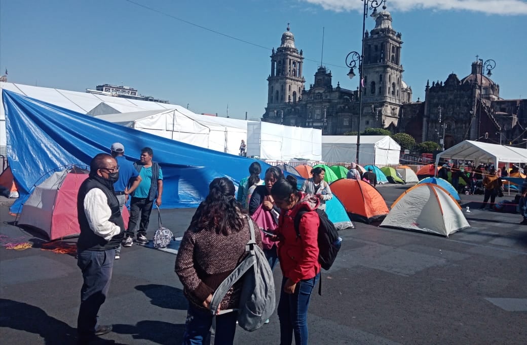 Plantón de la CNTE en el Zócalo