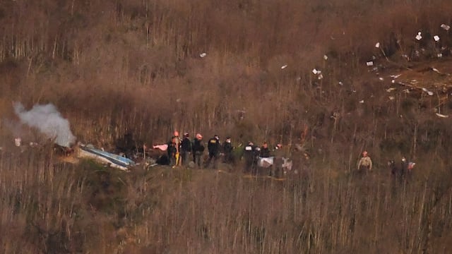 Accidente de helicóptero en el que murió Kobe Bryant.