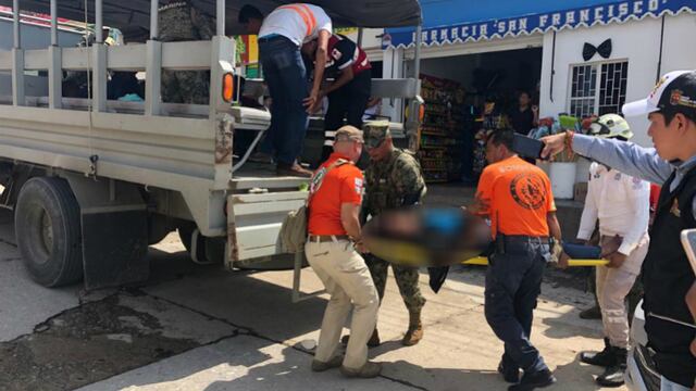 Hasta el sitio arribaron elementos de la Marina y el INM.