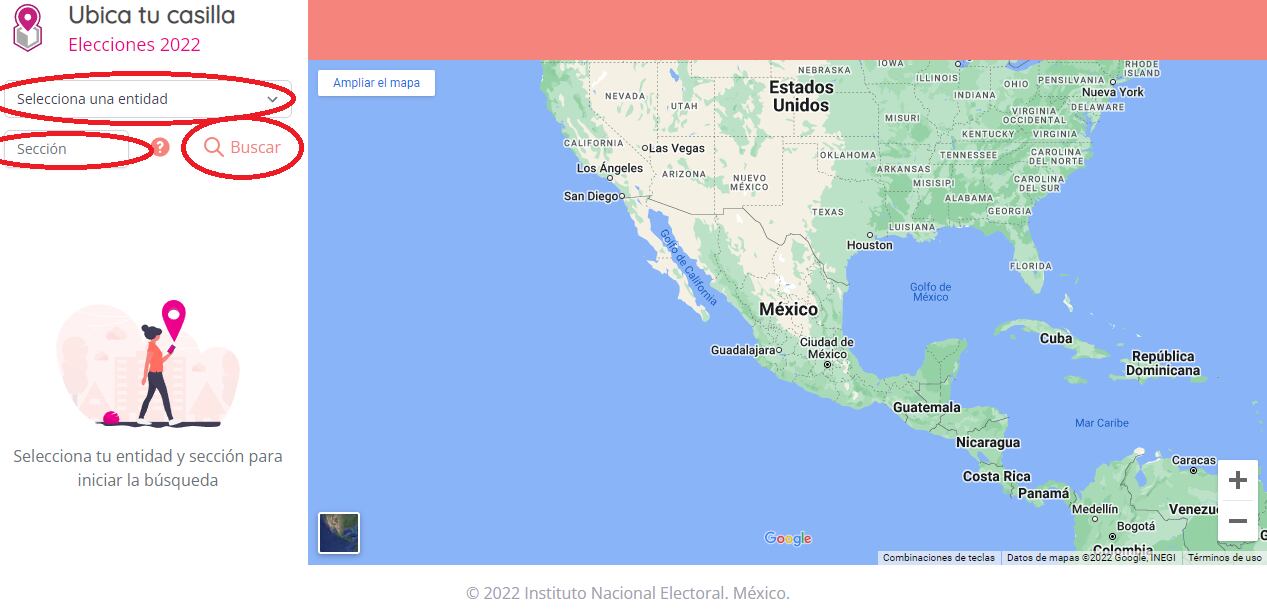 Portal del INE para ubicar tu casilla