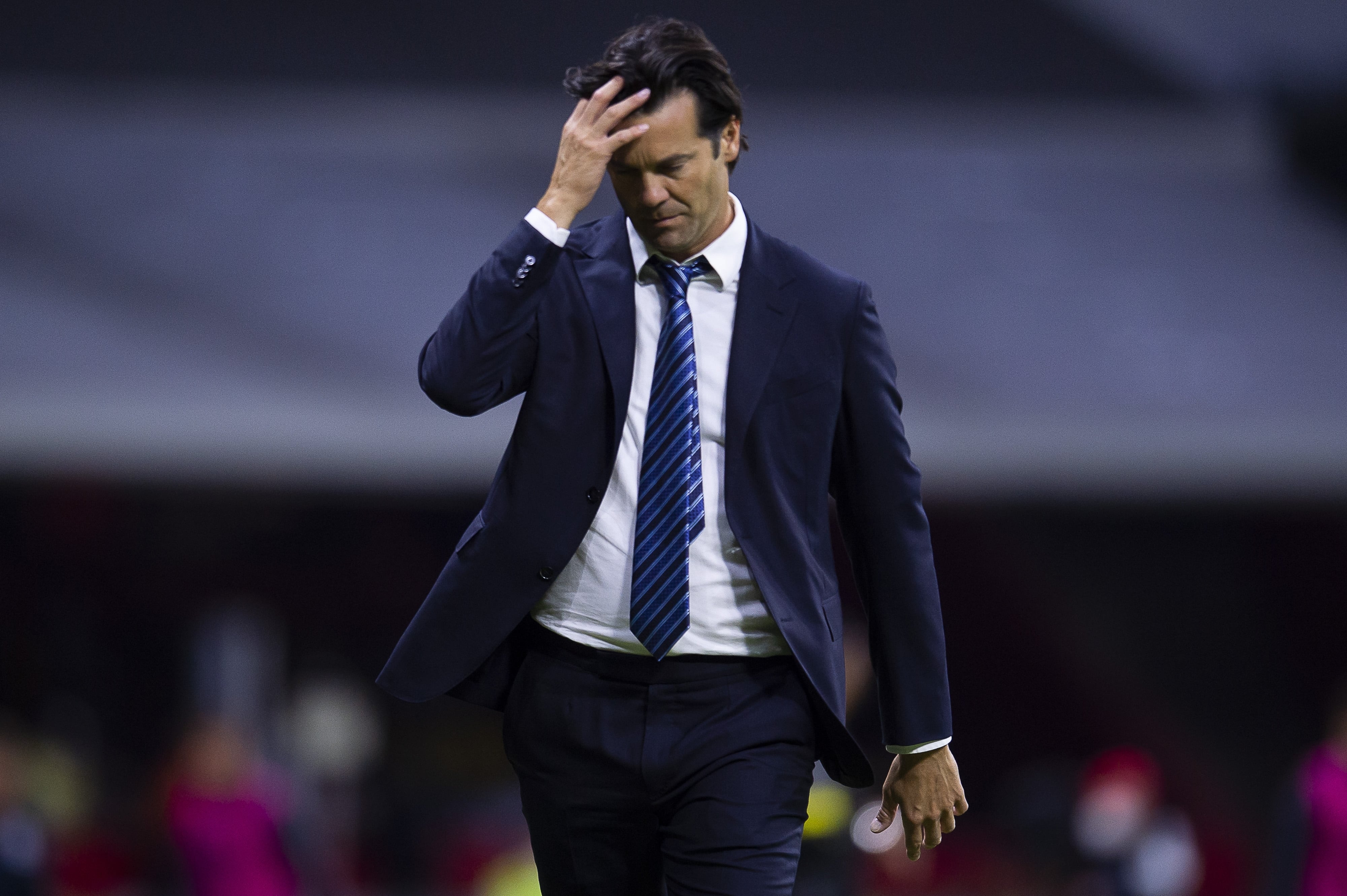 Santiago Solari America head coach  during the game America vs Atletico San Luis, corresponding to day 04 of the Torneo Clausura Grita Mexico C22 of Liga BBVA MX, at Azteca Stadium, on February 05, 2022.
<br><br>
Santiago Solari Director Tecnico de America durante el partido America vs Atletico San Luis, correspondiente a la Jornada 04 del Torneo Clausura Grita Mexico C22 de la Liga BBVA MX, en el Estadio Azteca, el 05 de Febrero de 2022.