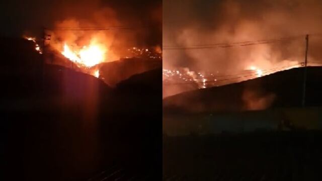 Incendio en pastizales a lado de autopista La Venta-Chamapa en Naucalpan