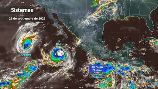 SMN descarta efecto Fujiwhara entre Polo y Odalys