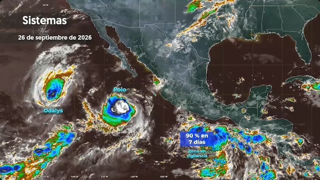 SMN descarta efecto Fujiwhara entre Polo y Odalys