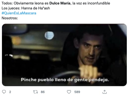 Memes de la eliminación de Dulce María como Leona en '¿Quién es la Máscara?'