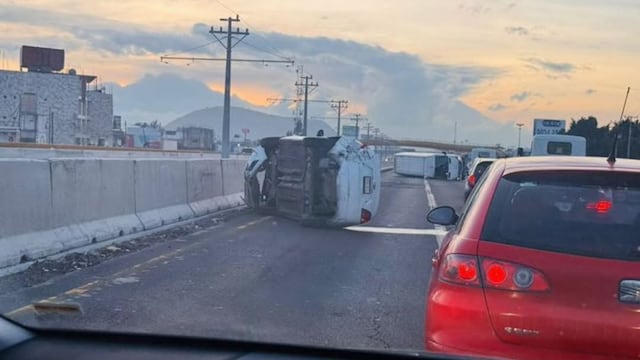 Accidente en autopista México-Puebla hoy