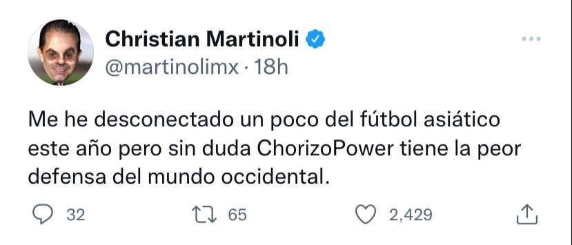 Christian Martinoli catalogó a la defensa del Toluca como la peor del mundo occidental.