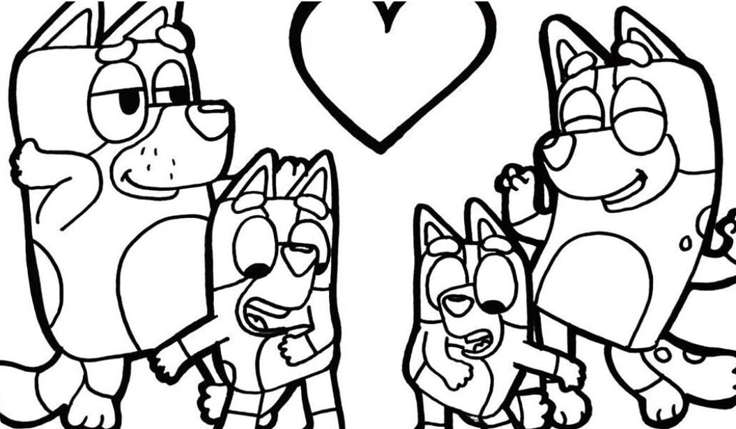 Bluey, Bingo, Bandit y Chilli en el Día de las Madres