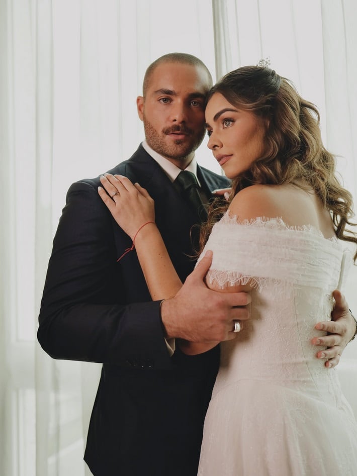 Claudia Martín y Carlos Said en su boda.
