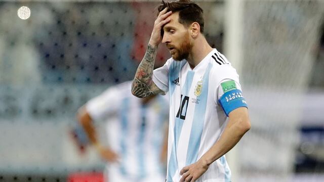 Messi levantando la derrota ante Croacia