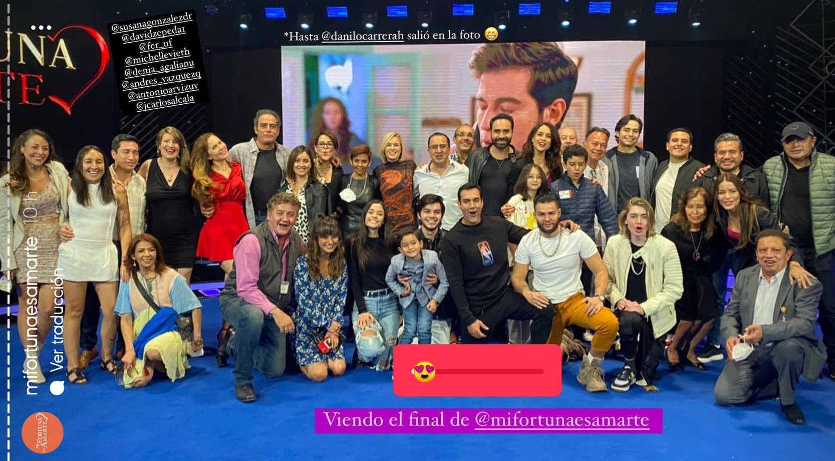 Elenco de Mi Fortuna es Amarte se reúne para ver el final.